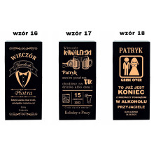 Skrzynka na Whisky Prezent na 18 30 40 50 60 Urodziny, Emeryta, Kawalerskie