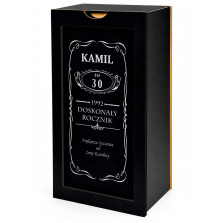 Skrzynka na Whisky z Grawerem Prezent na 18 30 40 50 60 Urodziny dla Niego