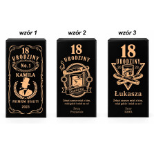 Skrzynka na Whisky z Grawerem Prezent na 18 30 40 50 60 Urodziny dla Niego