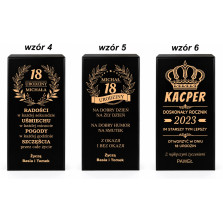 Skrzynka na Whisky z Grawerem Prezent na 18 30 40 50 60 Urodziny dla Niego