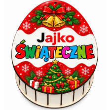 Jajko Świąteczne na Słodycze Pudełko Prezentowe Boże Narodzenie Choinka
