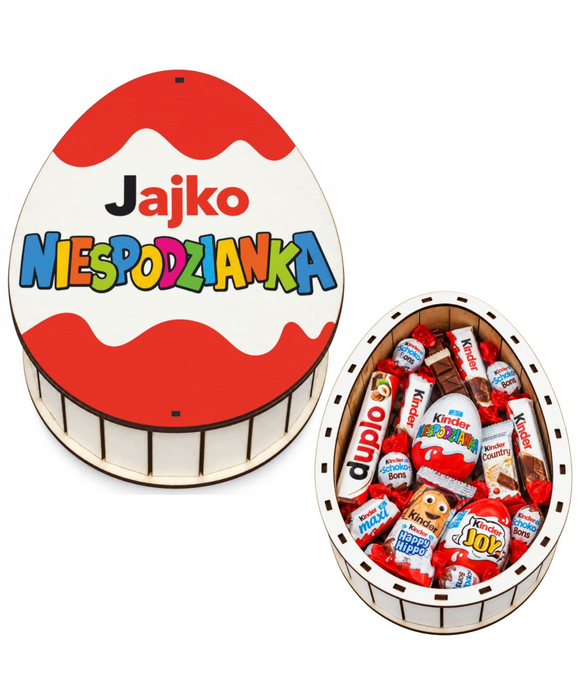 Białe pudełko na słodycze w kształcie jajka - wyjątkowa dekoracja